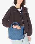 Small Sutton Deluxe True Blue Denim Tote & Satchel MZ Wallace