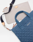 Small Sutton Deluxe True Blue Denim Tote & Satchel MZ Wallace