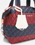 Small Sutton Deluxe Rugby Stripe Tote & Satchel MZ Wallace