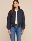 Violeta Reversible Puffer Grey Olive/Charcoal Herringbone L'Agence