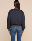 Violeta Reversible Puffer Grey Olive/Charcoal Herringbone L'Agence