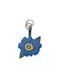 Flower Charm Multi Leather Blue Bag Charms MZ Wallace