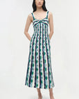 Christina Knit Midi Dress Kelly Green Multi Dresses - Midi Simkhai