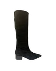 Kaias Boot Black Suede Knee High Boots Silent D