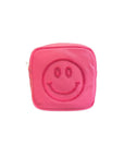 Smiley Face Embroidered Mini Pouch Pink Cosmetic Stoney Clover Lane