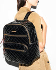 Crosby Backpack Black Lacquer Handbags - Backpack MZ Wallace 