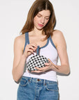 Momo Pouch Gingham Black/White Cosmetic MZ Wallace