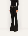 Her Story Martni Flare Saturated Black Denim - Flare & Wide Leg L'Agence