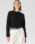 Crewneck Cashmere Sweater Black Sweater - Crewneck Pissenlit
