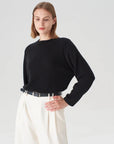 Crewneck Cashmere Sweater Black Sweater - Crewneck Pissenlit