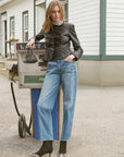 Quinn Leather Peplum Jacket Black Jackets - Blazers Veronica Beard