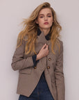 Miller Houndstooth Dickey Jacket Rust/Navy Multi