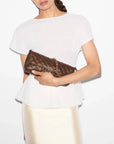 Crosby Lock Baguette Walnut Brown Crossbody MZ Wallace