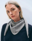 Cashmere Neckerchief Grey Heather Scarves White + Warren