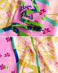 Floral Tapestry Large Silk Scarf Pink Scarves Lost Pattern NYC