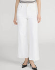 Seamed Wide Trouser Crop Au Natural Cream Denim - Cropped & Ankle Frame