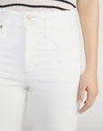 Seamed Wide Trouser Crop Au Natural Cream Denim - Cropped & Ankle Frame