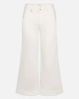 Seamed Wide Trouser Crop Au Natural Cream Denim - Cropped & Ankle Frame