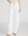 The Bow Cargo White Denim - Flare & Wide Leg Frame