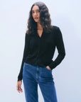 Superfine Merino Wool Cardigan Black Sweater - Cardigans White + Warren
