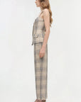 Kennedy Cropped Pant Rattan Plaid Pants - Trousers Simkhai