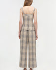 Kennedy Cropped Pant Rattan Plaid Pants - Trousers Simkhai