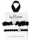 Black/Gold Silk Scrunchie & Stud Bangle Set Beauty & Hair By Eloise