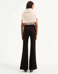 Komi Stretch-Linen Pant Black Pants - Trousers Veronica Beard