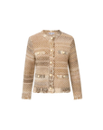 Sariyah Knit Jacket Desert Khaki Multi Outerwear - Longsleeve Veronica Beard