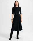 Elthea Belted Midi Dress Black Dresses - Midi Veronica Beard