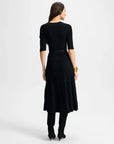 Elthea Belted Midi Dress Black Dresses - Midi Veronica Beard