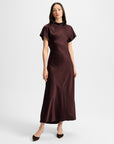 Redgrave Dress Dark Currant Dresses - Midi Veronica Beard