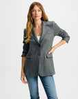 Ryanne Wool Jersey Jacket Medium Heather Grey Jackets - Blazers Veronica Beard