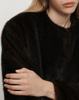 Griselda Faux Fur Coat Sable Outerwear - Longsleeve Veronica Beard