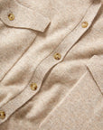 Ayton Merino-Cashmere Knit Top Oatmeal Tops - Button Down Veronica Beard
