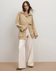 Arnault Parka Jacket in Tan Sand Outerwear - Longsleeve Veronica Beard