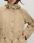 Arnault Parka Jacket in Tan Sand Outerwear - Longsleeve Veronica Beard