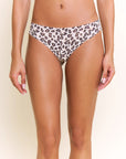 Like Nothing Thong Cream Leopard Hosiery and Lingerie Honeydew