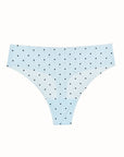 Like Nothing Thong Misty Blue Swiss Dot Hosiery and Lingerie Honeydew