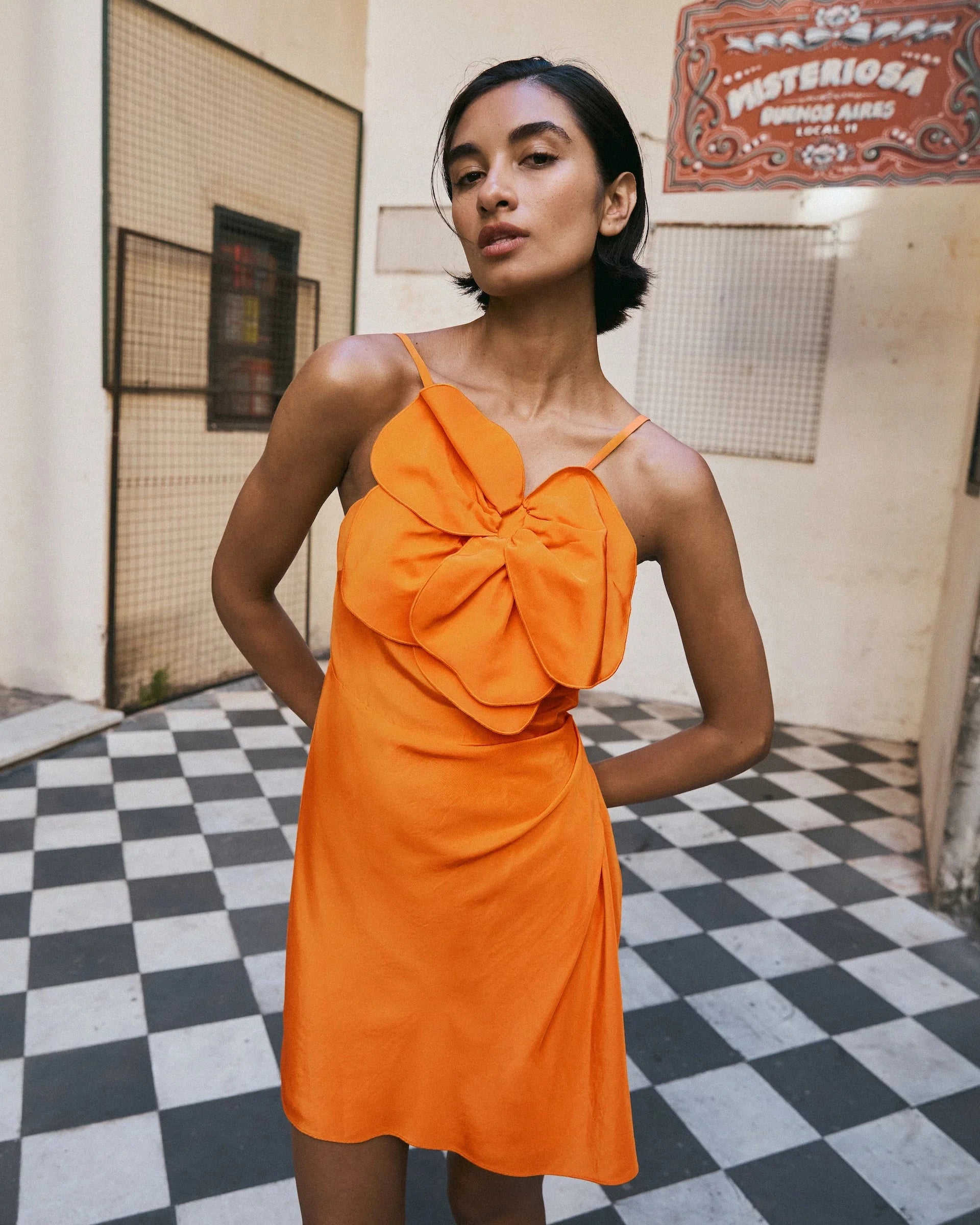 cadmium orange dress Marlow Dress Cadmium Orange Peter Kate