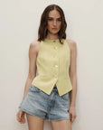 Hartwell Vest Pistachio Tops - Vests Veronica Beard