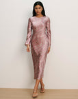 Gemma Midi Dress Orchid Haze Multi Dresses - Midi Veronica Beard