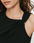 Deylin Brooch Tank Top Black