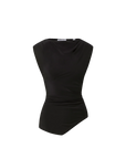 Yvonne Asymmetrical Top Black Tops - Blouses Veronica Beard