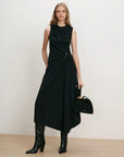 Freja Brooch Dress Black Dresses - Midi Veronica Beard