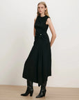 Freja Brooch Dress Black Dresses - Midi Veronica Beard