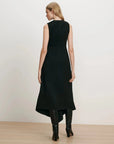 Freja Brooch Dress Black Dresses - Midi Veronica Beard