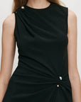 Freja Brooch Dress Black