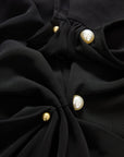 Freja Brooch Dress Black Dresses - Midi Veronica Beard