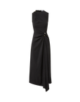 Freja Brooch Dress Black Dresses - Midi Veronica Beard